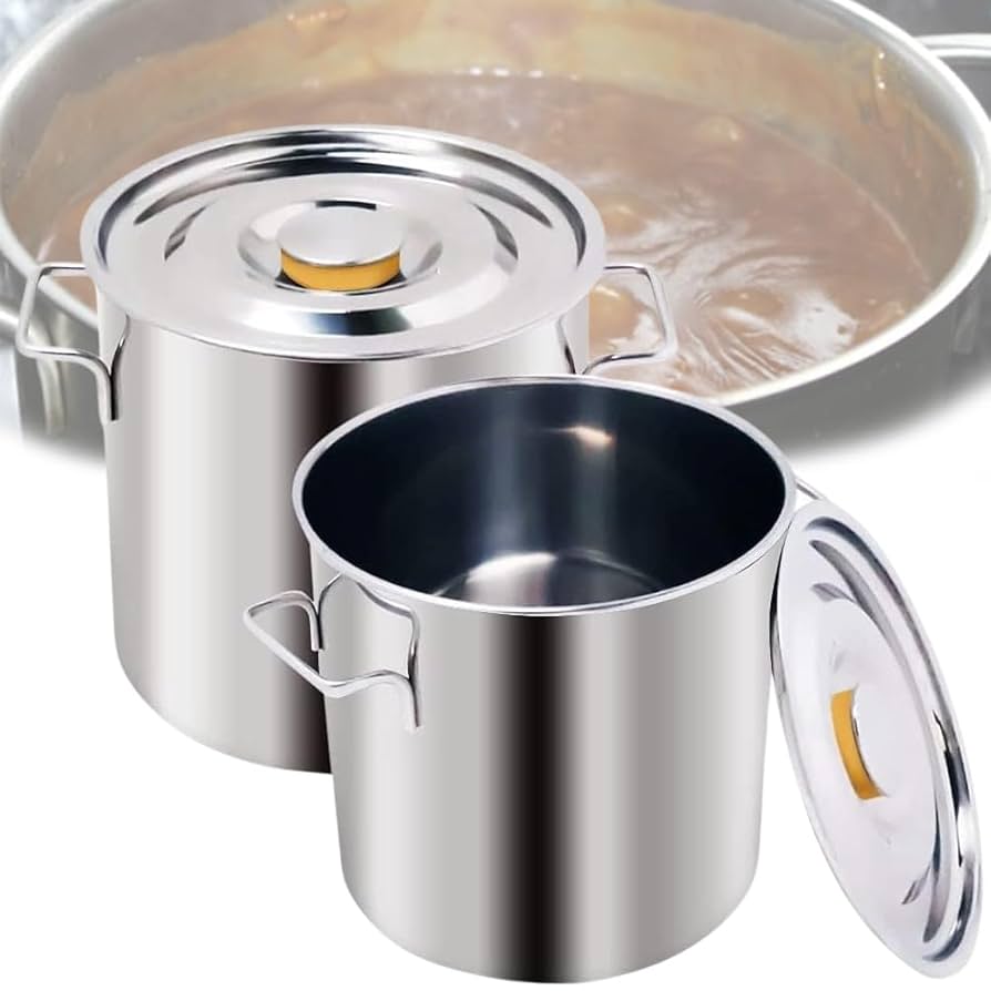 Amazon | iimono117 寸胴鍋 (70L) ステンレス 100％ 蓋付き 両手